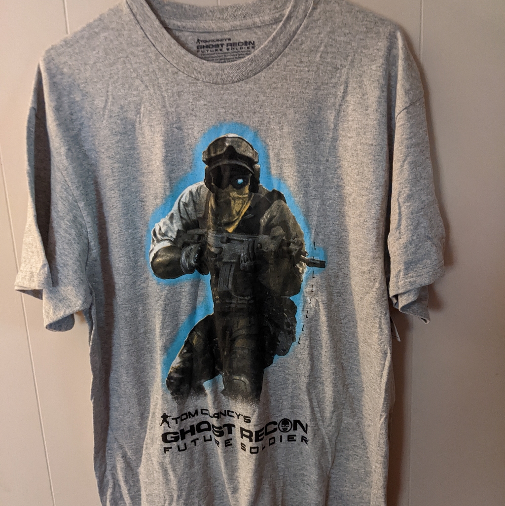 Tom Clancys Ghost Recon Future Solider Mens TShirt Size Large Gray Tom Clancys Ghost Recon Future Solider Mens TShirt Size Large Gray